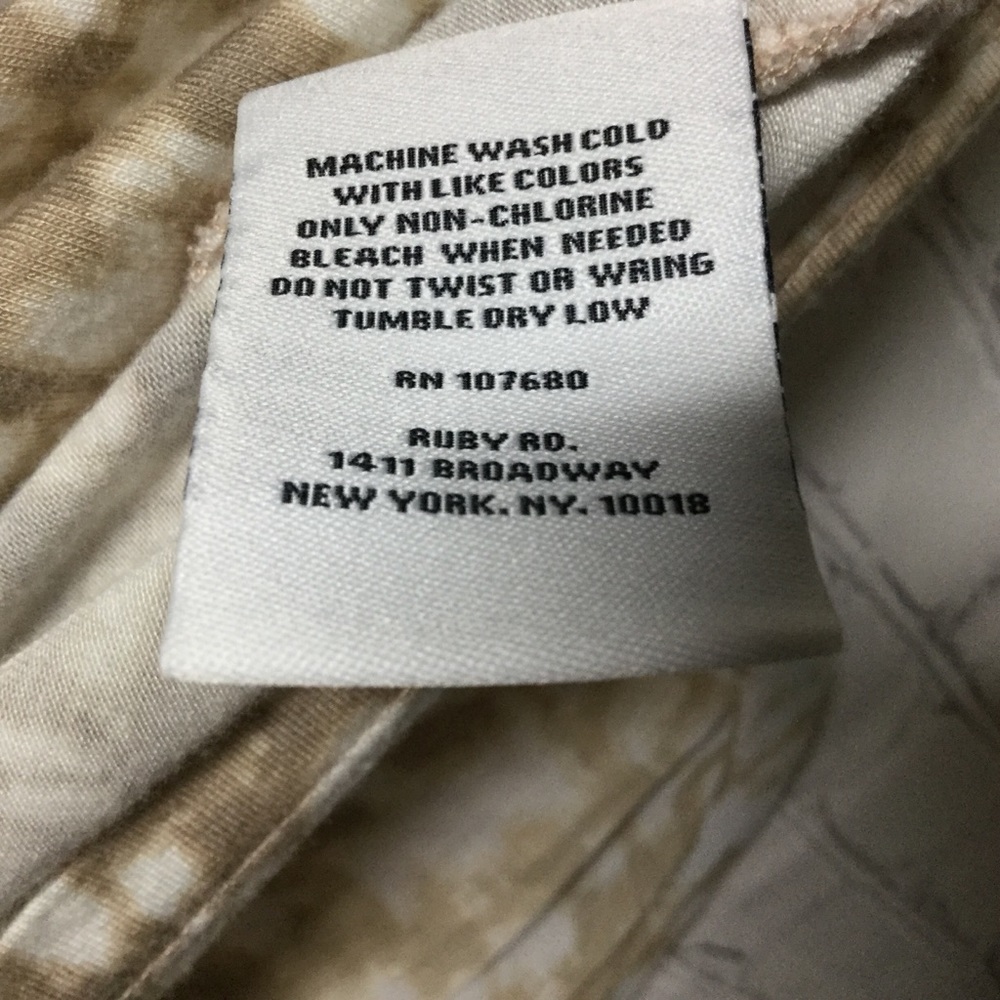 Ruby Rd. Neutral Two‑Fabric Blouse NWOT – Layered Look, Size L - Picture 7 of 7
